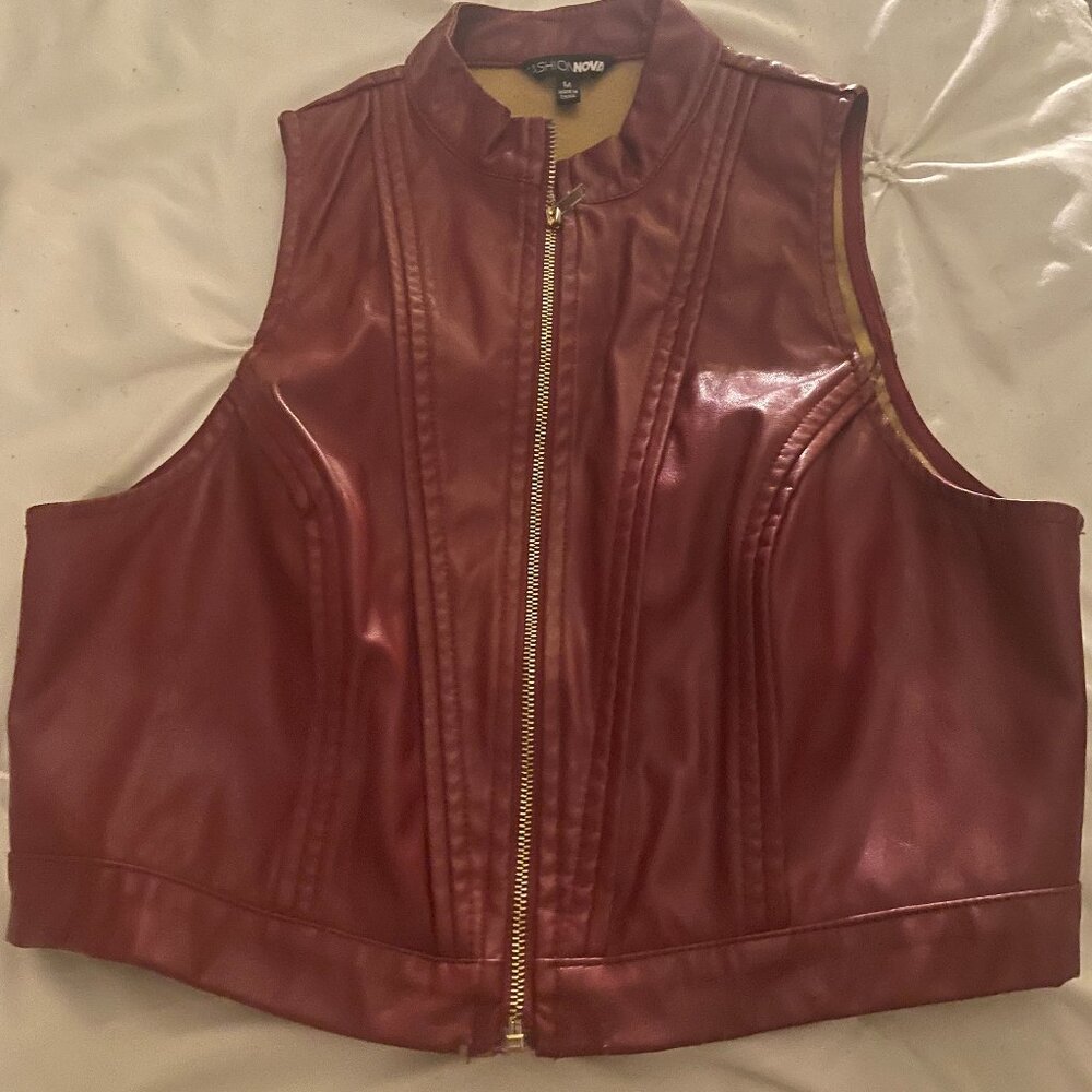 Red-Burgundy Vest